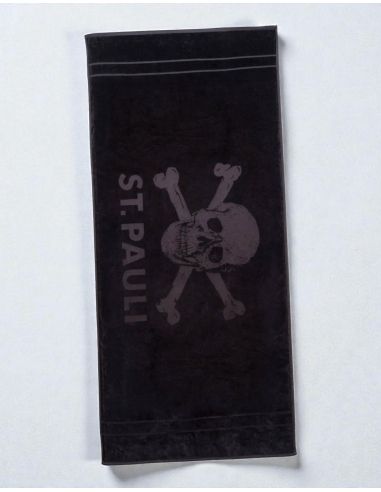 St. Pauli - Badetuch - Totenkopf - Schwarz - @ No Borders