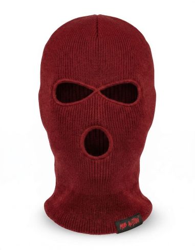 Balaclava 3-hole - Burgundy - Mob Action - @ No Borders
