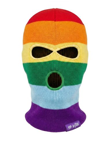 Sturmhaube 3-Loch - Pride / Rainbow - Mob Action - @ No Borders