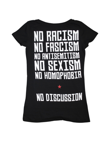 Roter Stern Leipzig - T-Shirt fitted - No Discussion - Black - @ No Borders