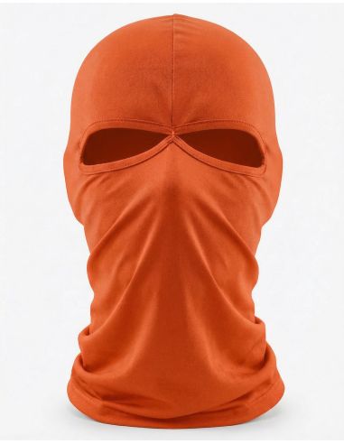 Sturmhaube - Lycra 2-Loch - Orange - @ No Borders