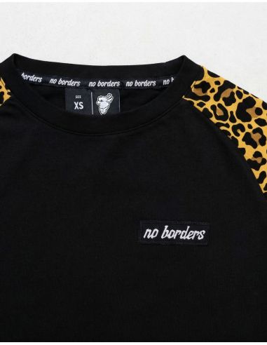 Leo Raglan Sleeves - No Borders - T-Shirt - Black - @ No Borders