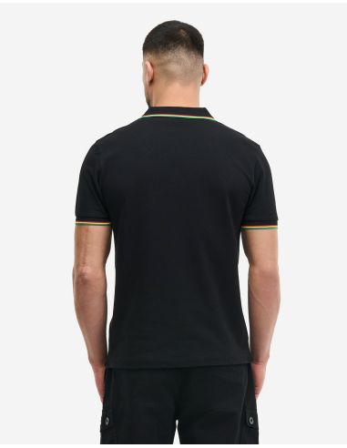Lonsdale - Polo - Sounds Four - Black/Rainbow - @ No Borders