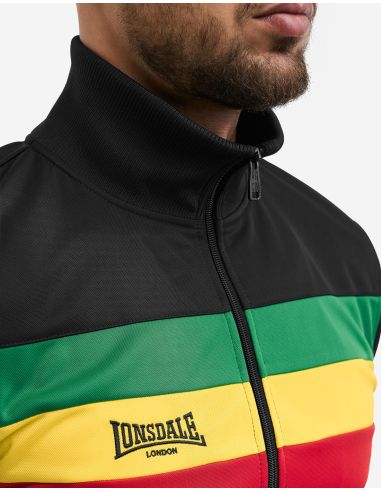 Lonsdale - Training Jacket - Sounds Three -Black/Rainbow - @ No Borders