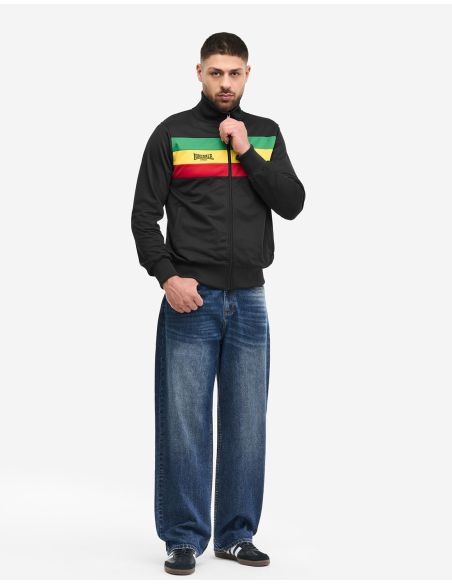 lonsdale-trainingsjacke-sound-three-black-vorderseite lonsdale-trainingsjacke-sound-three-black-vorderseite