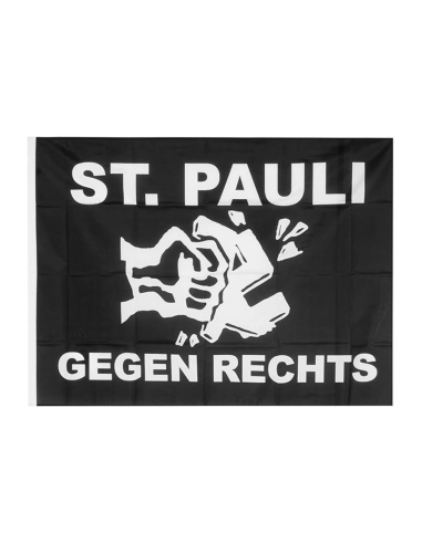 St. Pauli - Flag - "Gegen Rechts" - @ No Borders