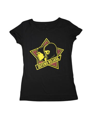 Defend Rojava - Mob Action - T-Shirt - Pocket Print - Black - @ No Borders