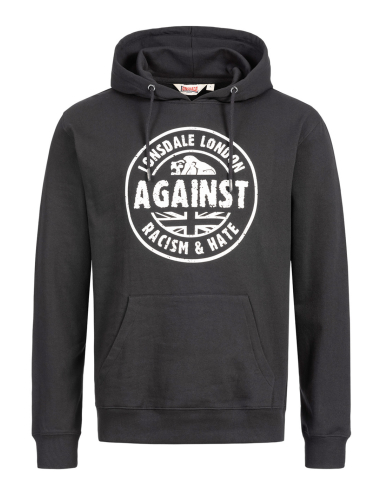 Lonsdale - Hoodie - Against Racism - Black - @ No Borders