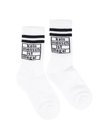 Kein Mensch ist illegal - No Borders - Socken - White - @ No Borders