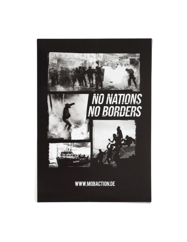 No Nations No Borders - Sticker - @ No Borders