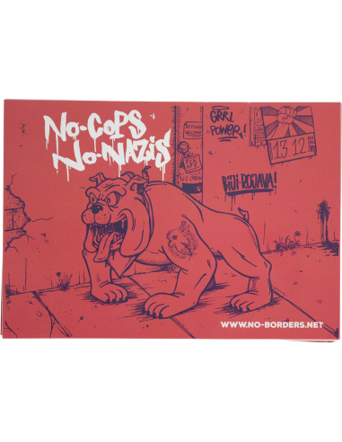 No Cops No Nazis / Bulldog - Sticker - @ No Borders