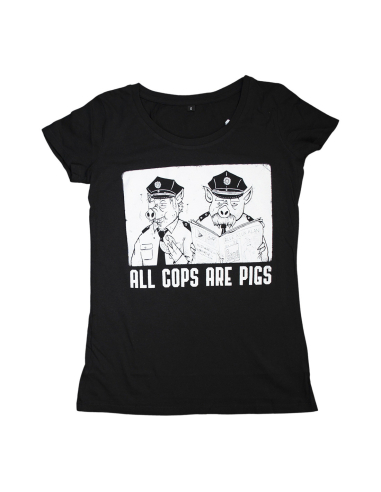 All Cops Are Pigs - Mob Action - T- Shirt tailliert - Black - @ No Borders