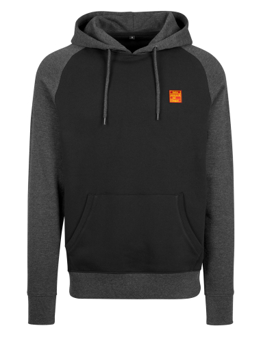 Kein Mensch ist illegal - No Borders - Hoodie - Black/Dark Grey - @ No Borders