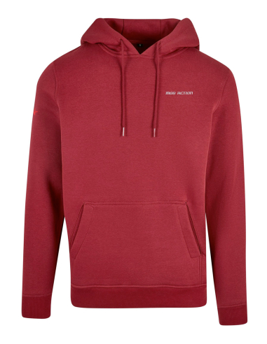 Mob Action Classic - Hoodie - Burgundy/White - @ No Borders