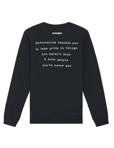 Nationalism sucks - No Borders - Sweater - Black - @ No Borders
