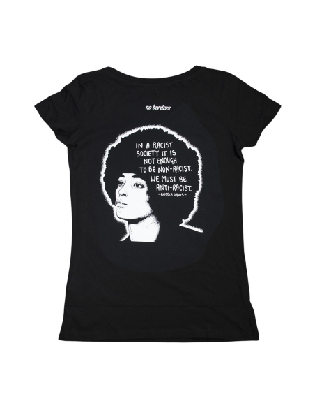 Angela Davis - No Borders - T-Shirt tailliert - Black