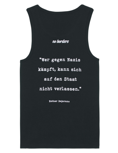 Wer gegen Nazis kämpft... - No Borders - Tanktop - Black - @ No Borders