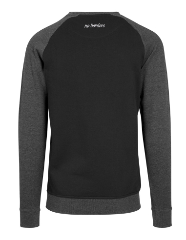 Kein Mensch ist illegal - No Borders - Sweater - Black/Dark Grey - @ No Borders