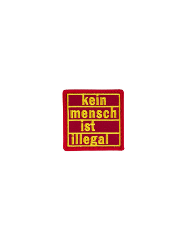 Kein Mensch ist illegal - Patch - Red - @ No Borders