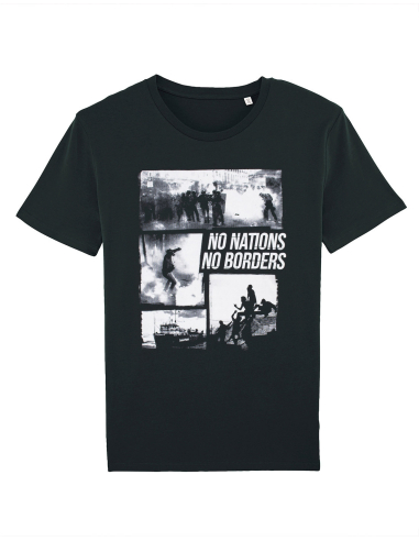 No Nations No Borders - Mob Action - T-Shirt - Black - @ No Borders
