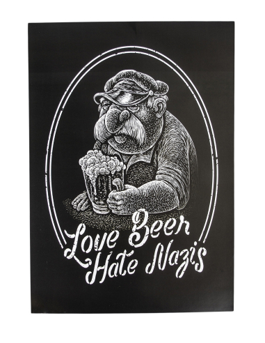 Love Beer Hate Nazis - Poster - @ No Borders